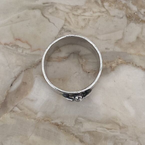 Kira Ferrer 925 Sterling Silver Bee Wide Band Ring - Picture 5 of 8